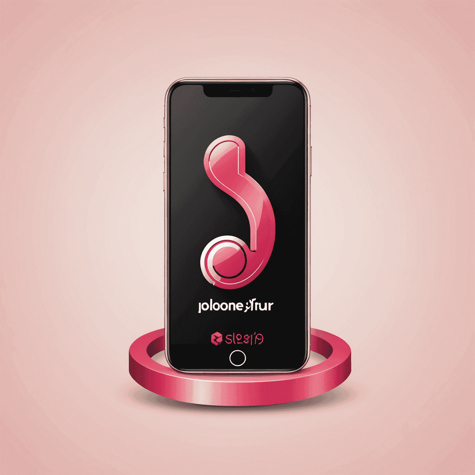 Phonejefur logo featuring a stylized mobile phone icon with red and pink accents