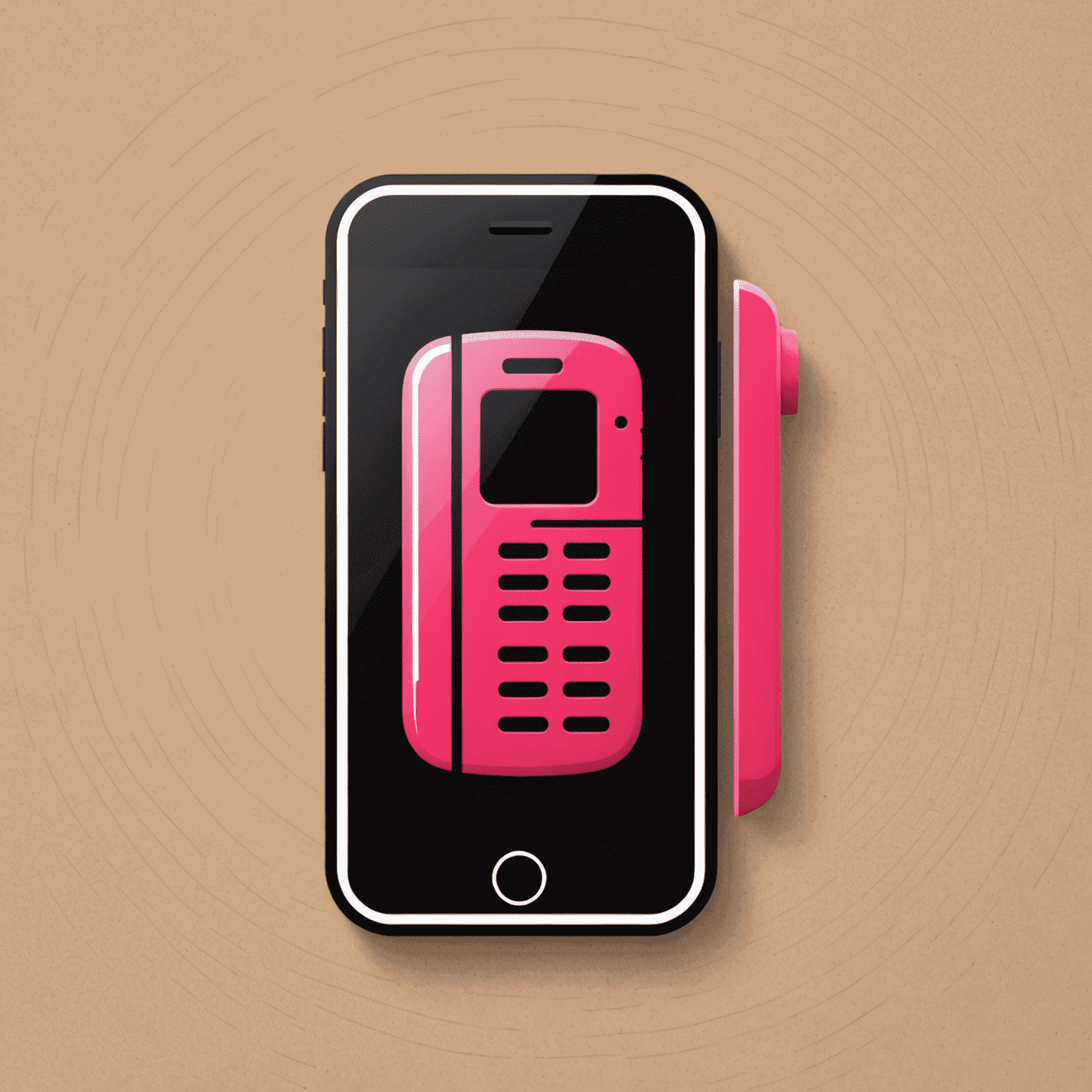 Phonejefur logo featuring a stylized mobile phone icon with red and pink accents