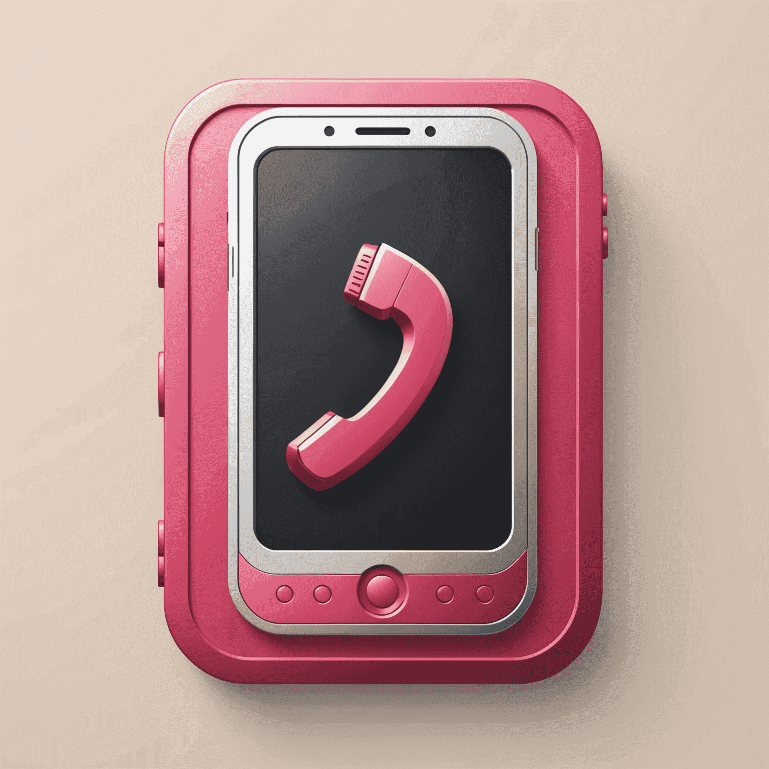 Phonejefur logo featuring a stylized mobile phone icon with red and pink accents