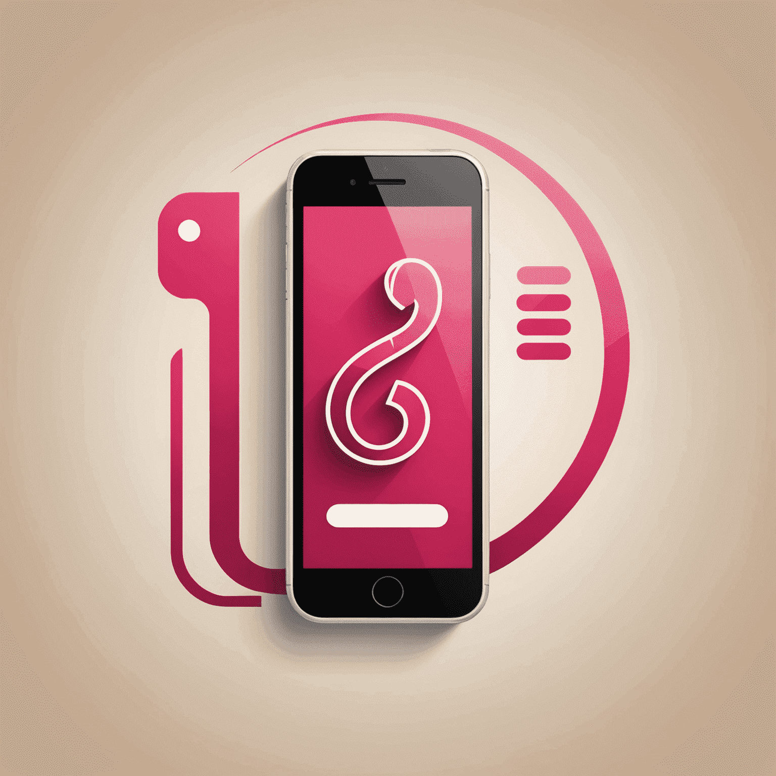 Phonejefur logo featuring a stylized mobile phone icon with red and pink accents