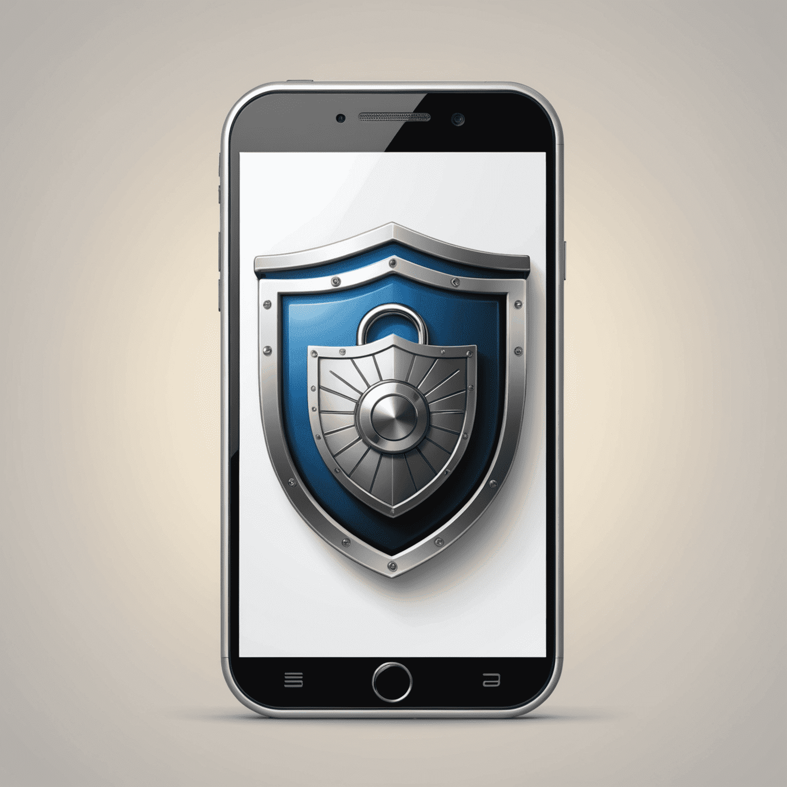 Illustration of a locked smartphone with a shield icon